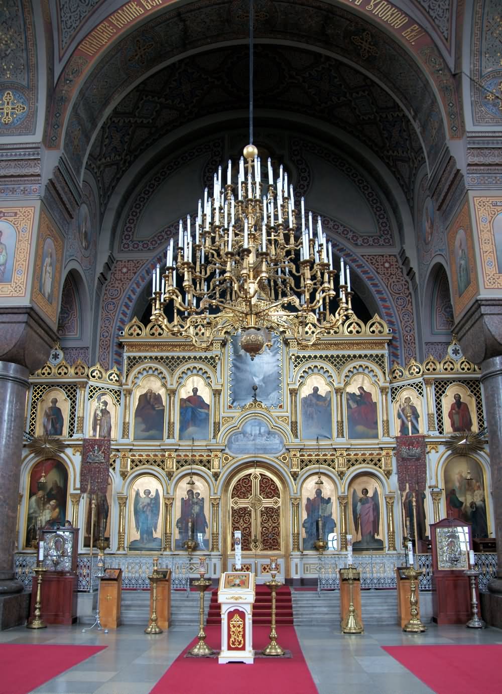 Interior Picture Of The Uspenski Cathedral In Helsinki, Finland