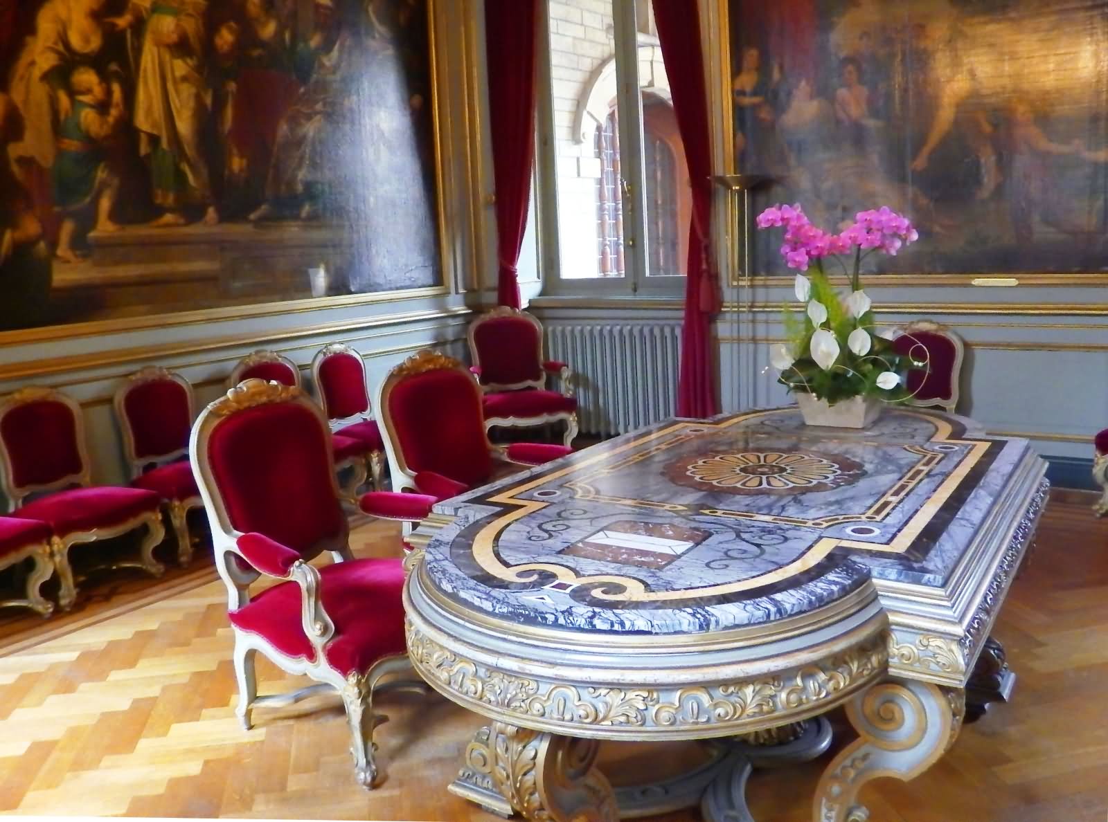 Interior View Of The Leuven Town Hall In Belgium