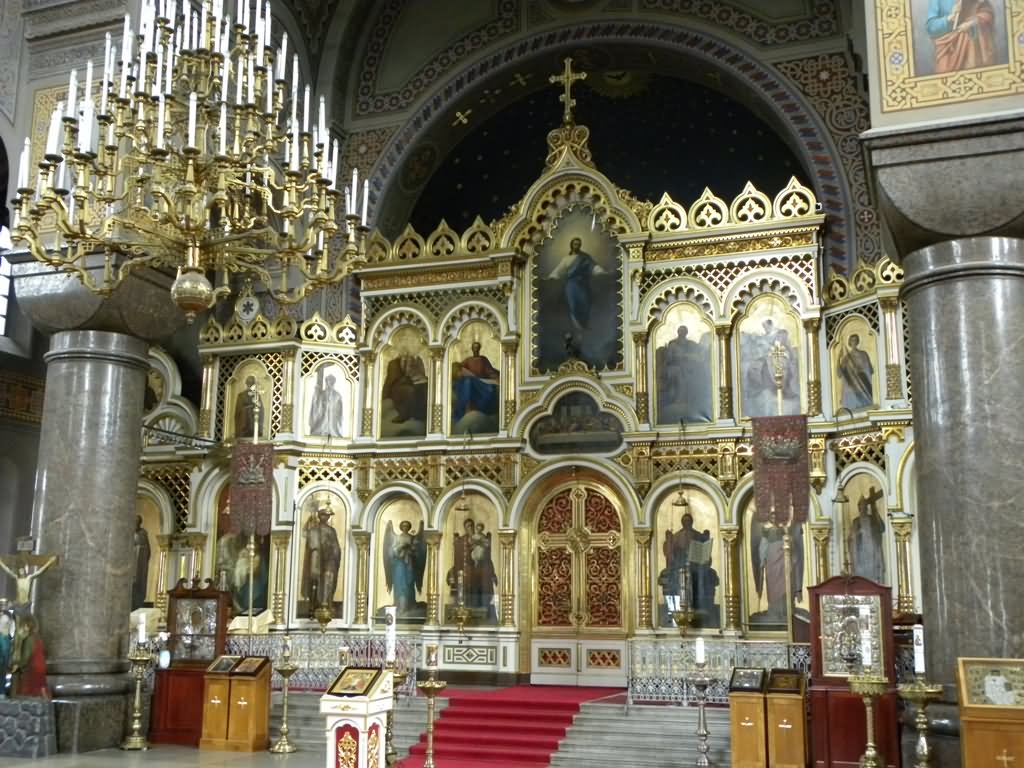 Interior View Of The Uspenski Cathedral In Finland