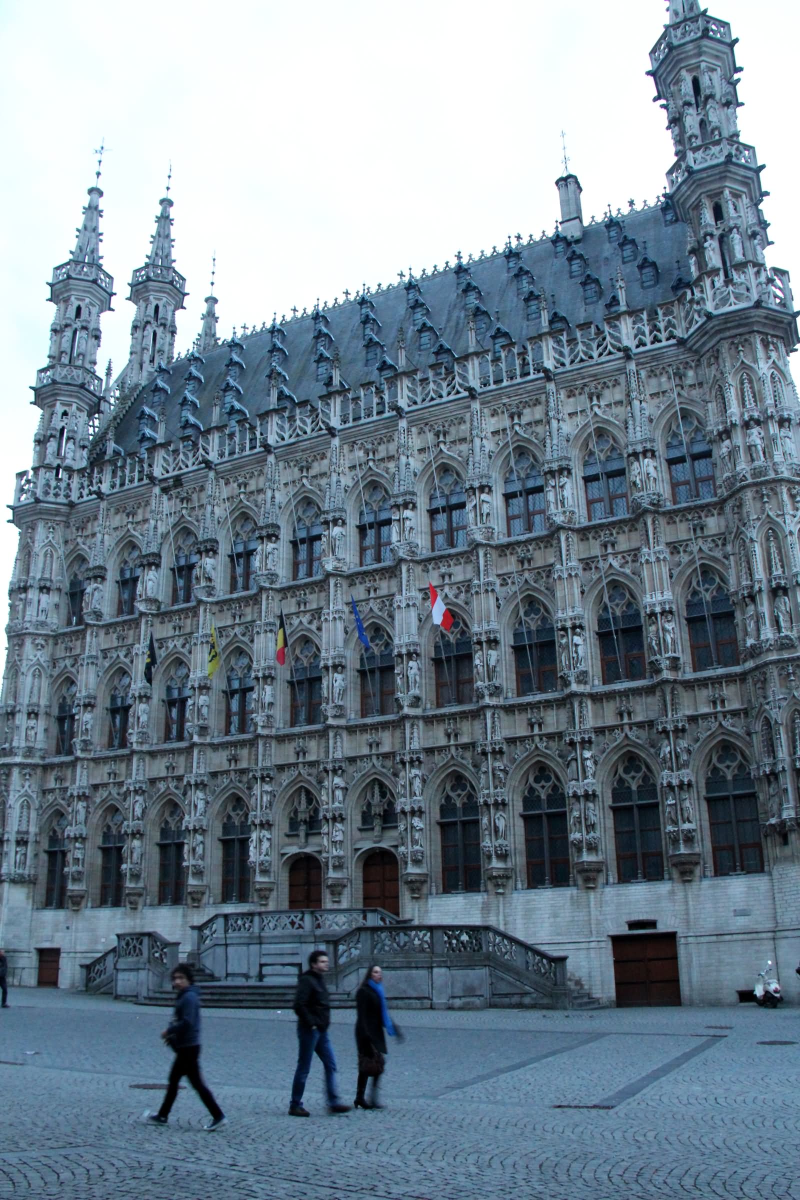 Leuven Town Hall In Grote Market In Belgium