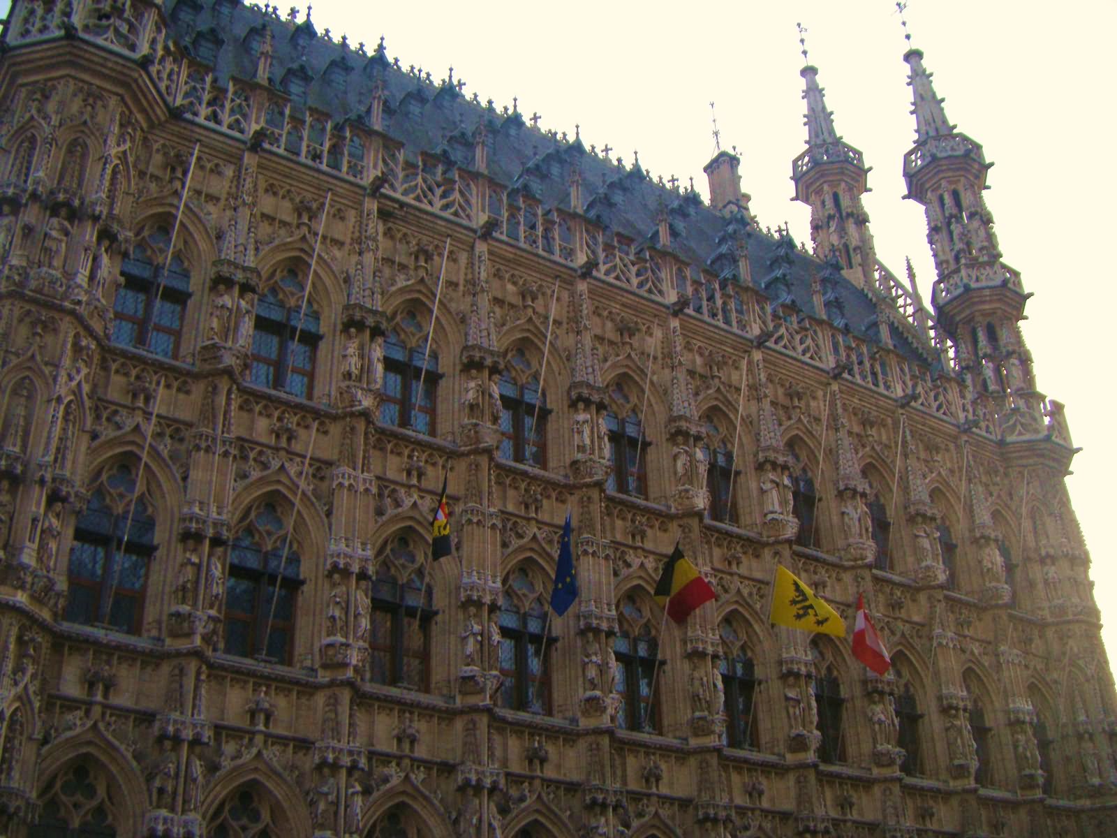 Magnificent View Of The Leuven Town Hall In Belgium