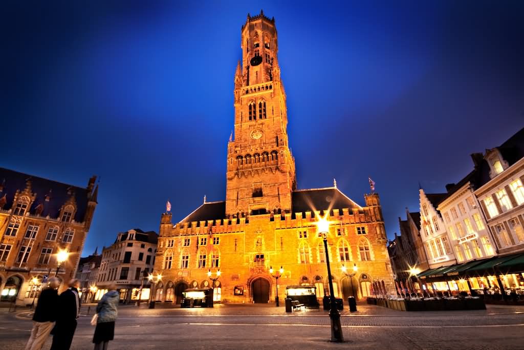 Night Picture Of The Belfry of Bruges