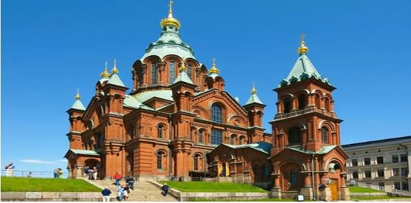 Panorama View Of The Uspenski Cathedral In Finland