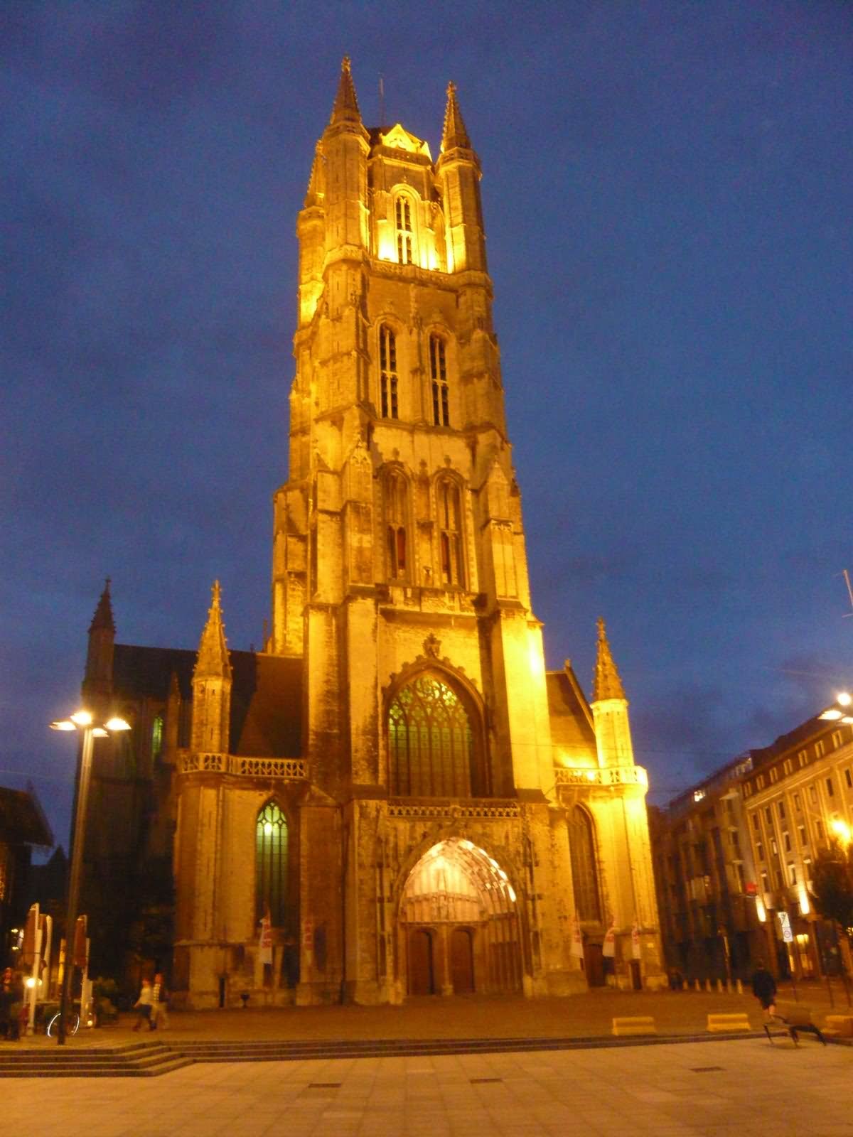 Saint Bavo Cathedral Looks Amazing With Night Lights