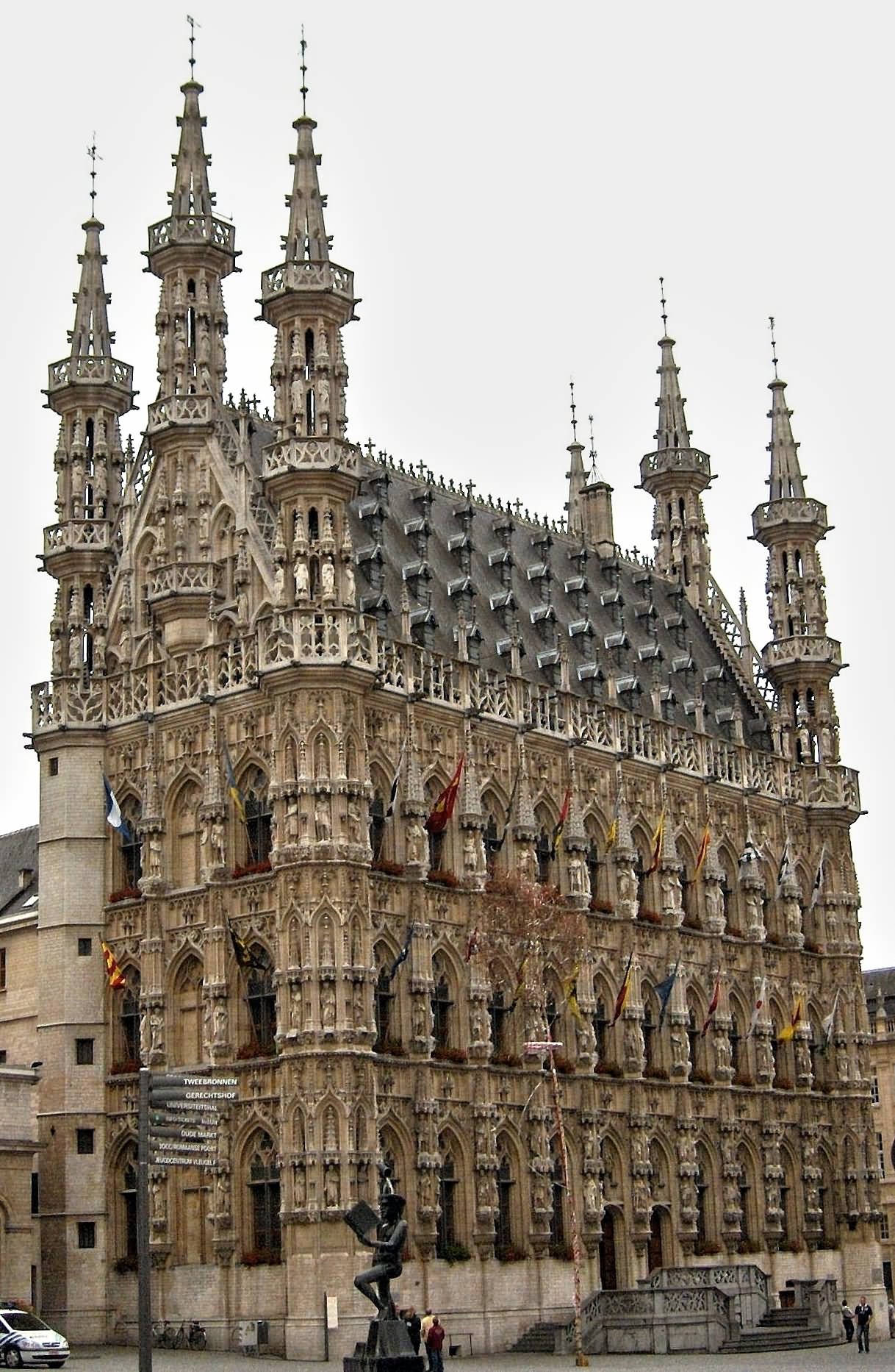 Side View Of The Leuven Town Hall In Belgium