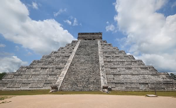 Stairs On The North Side Of The El Castillo In Mexico