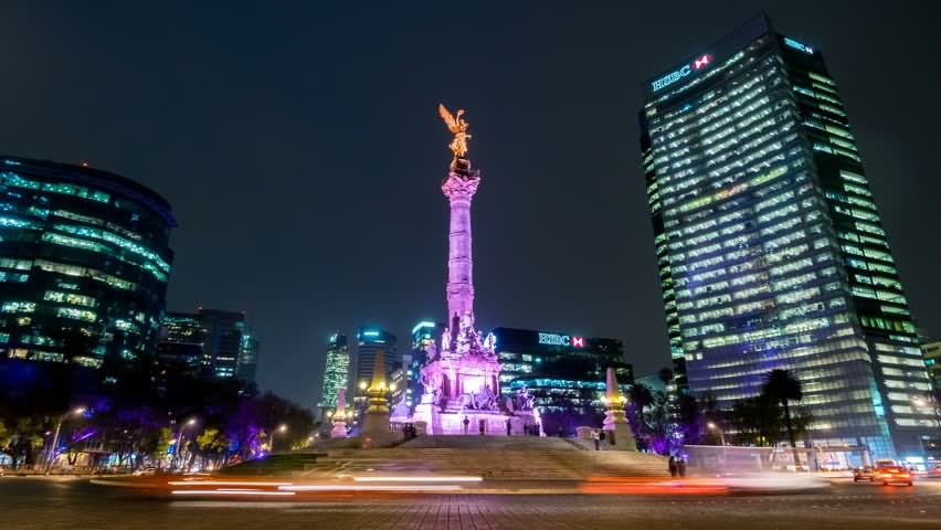 The Angel Of Independence Night Picture