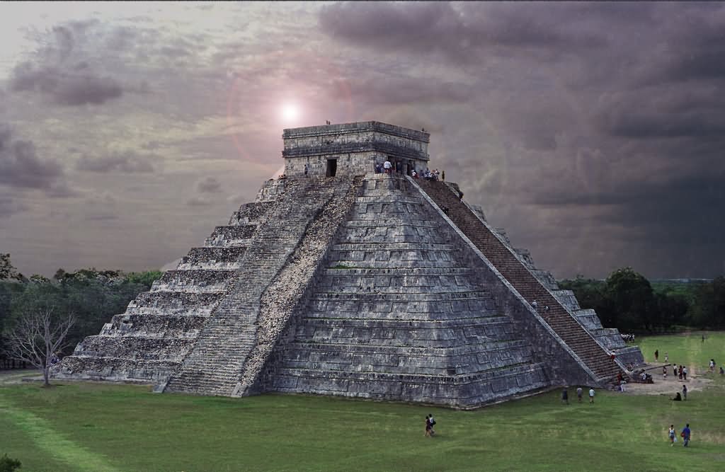 The El Castillo Pyramid At Dusk