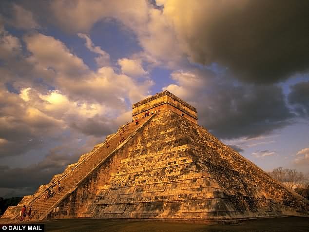 The El Castillo Pyramid During Sunset