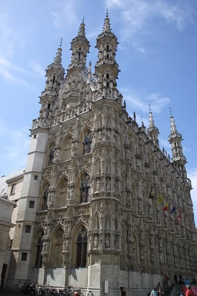 The Gothic Leuven Town Hall In Belgium