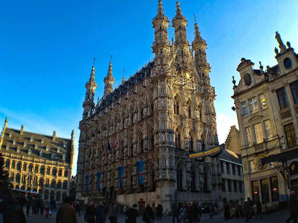 The Leuven Town Hall During Sunset