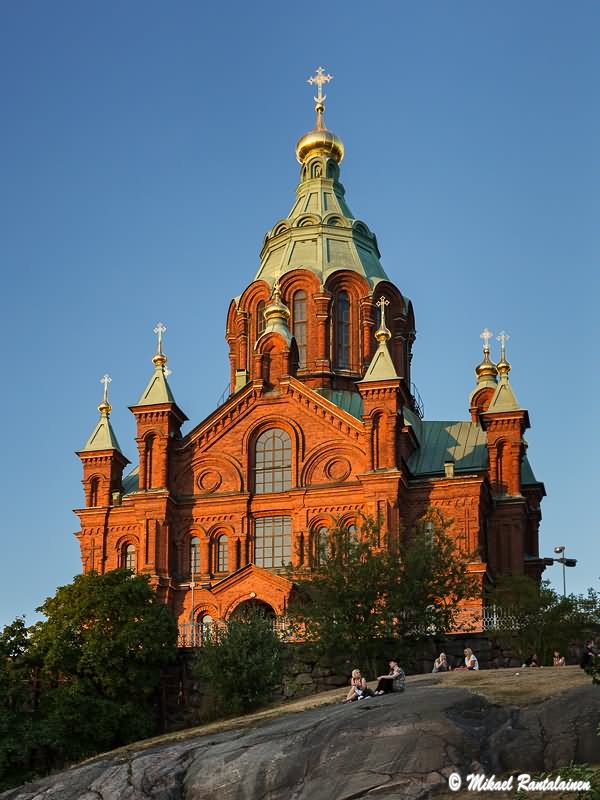 The Sunset View Of The Uspenski Cathedral In Helsinki