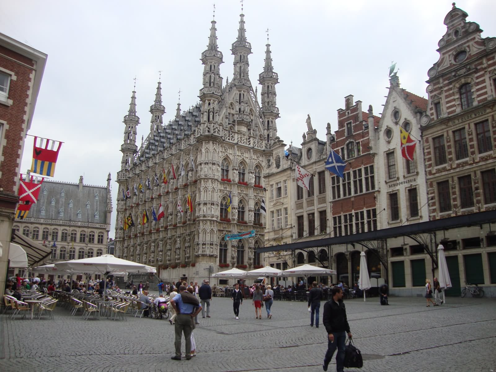 The Town Hall Of Leuven In Grote Market, Belgium