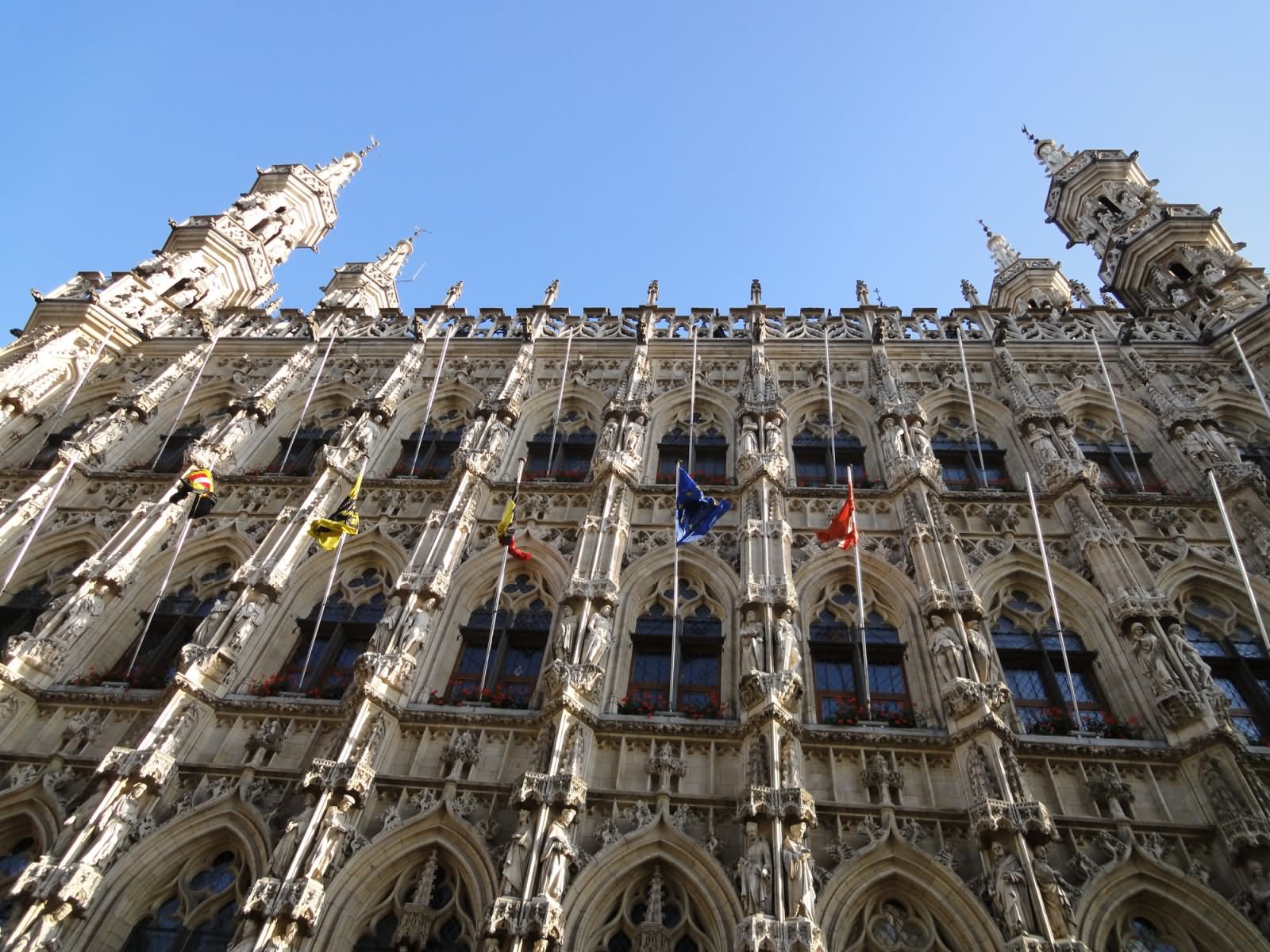 The Town Hall  Of Leuven View From Below