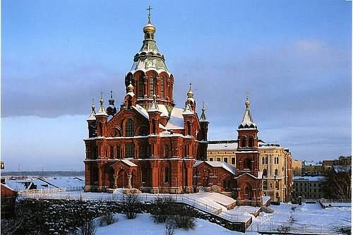 The Uspenski Cathedral Covered With Snow Picture