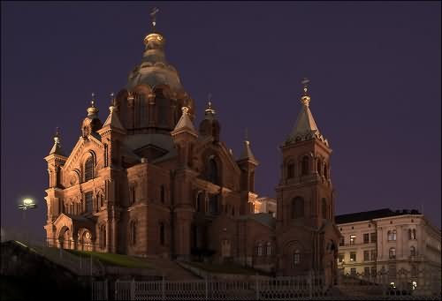 The Uspenski Cathedral View At Night