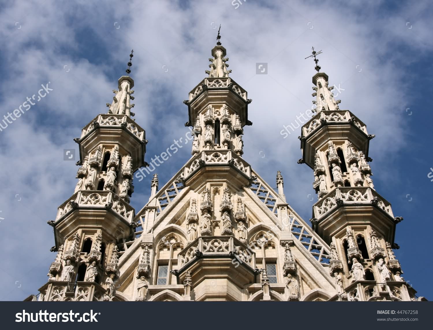 Top Of The Gothic Leuven Town Hall View Image