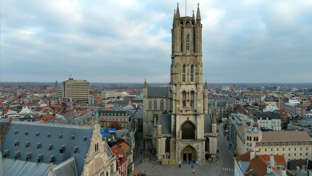 Upper View Of The Saint Bavo Cathedral