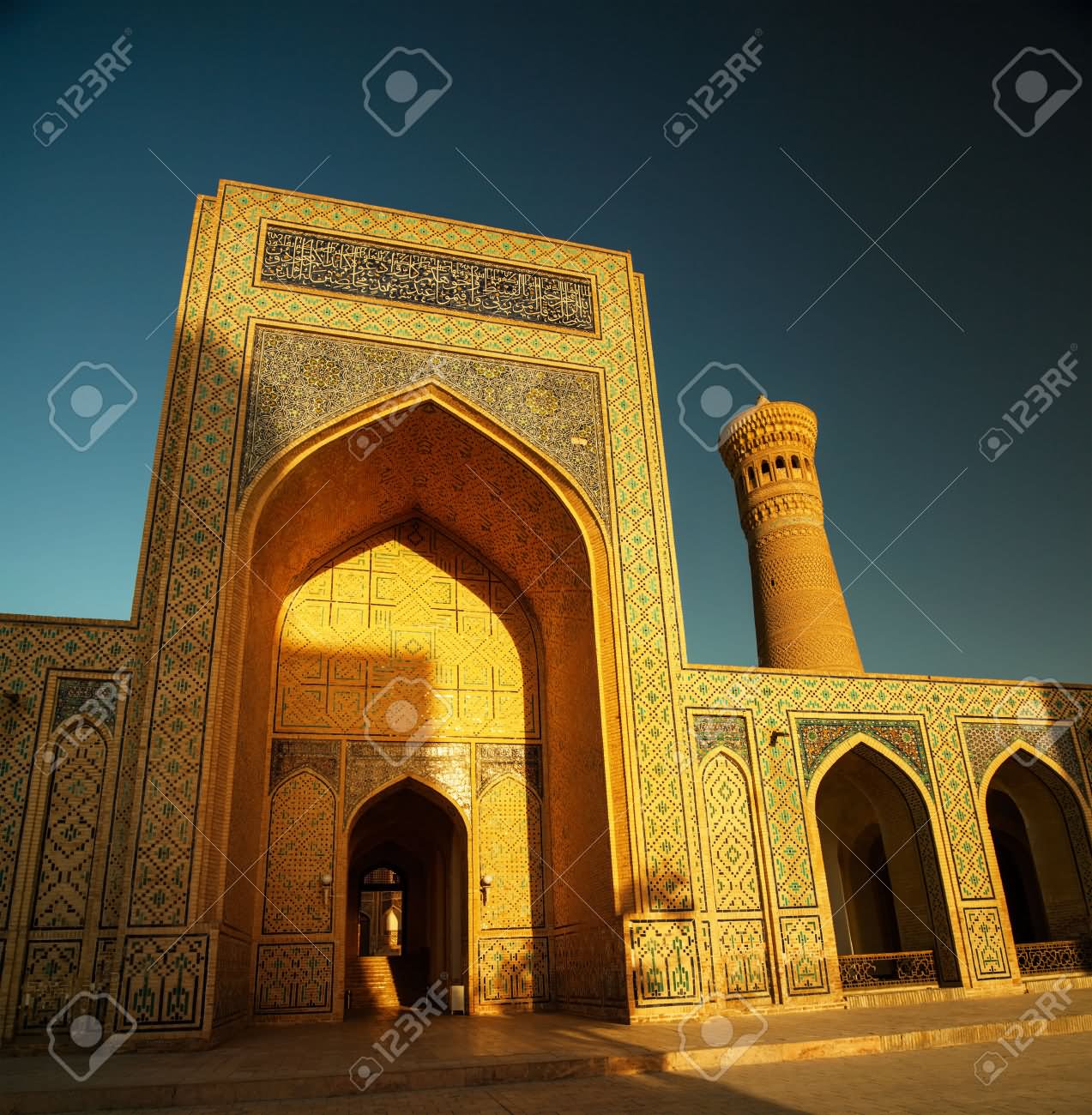 Yard of Po-i-Kalyan Complex At Sunset, Uzbekistan