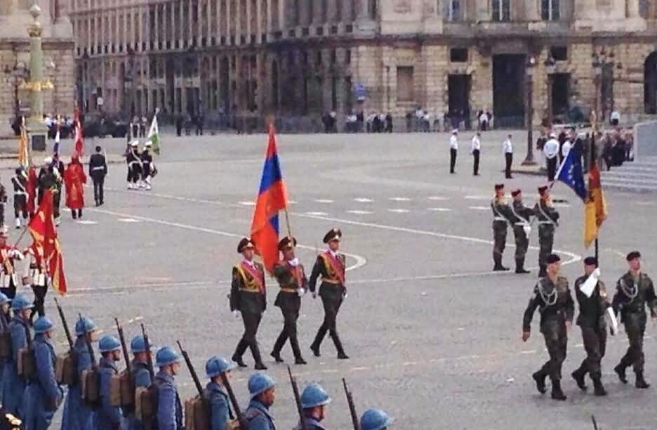 Armenian Serviceman March At Bastille Day Parade In Paris