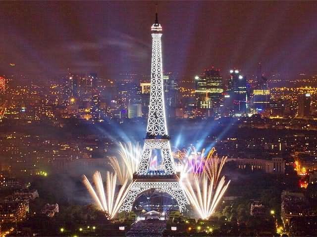 Bastille Day Fireworks Display In Paris