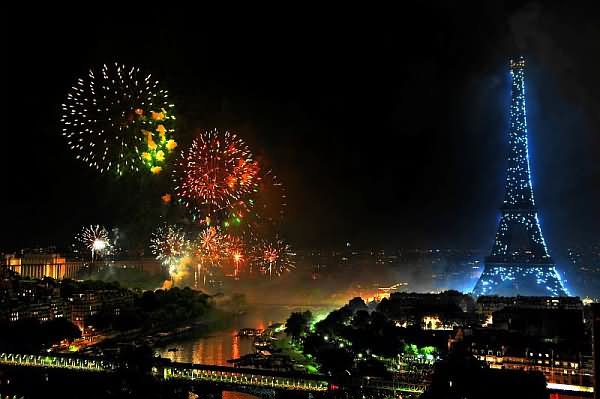 Bastille Day Fireworks In Paris