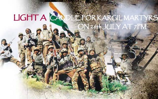 Light A Candle For Kargil Martyrs On 26th July