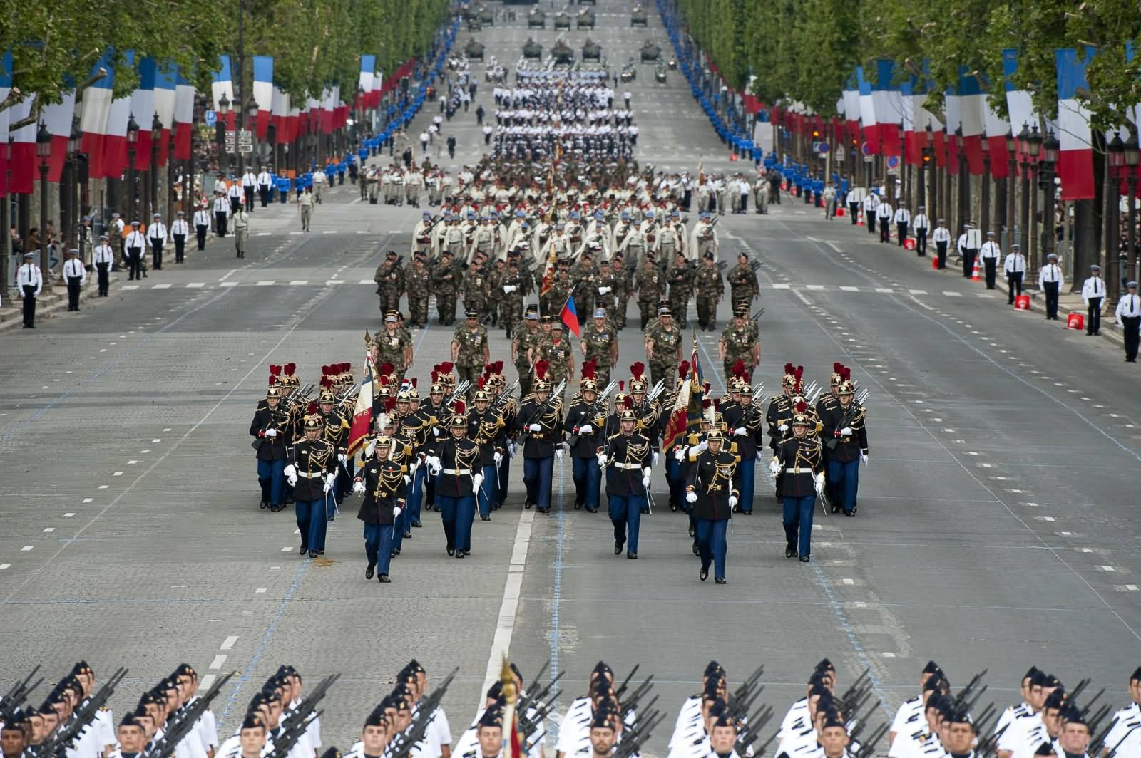 Military Parade During Bastille Day In Paris