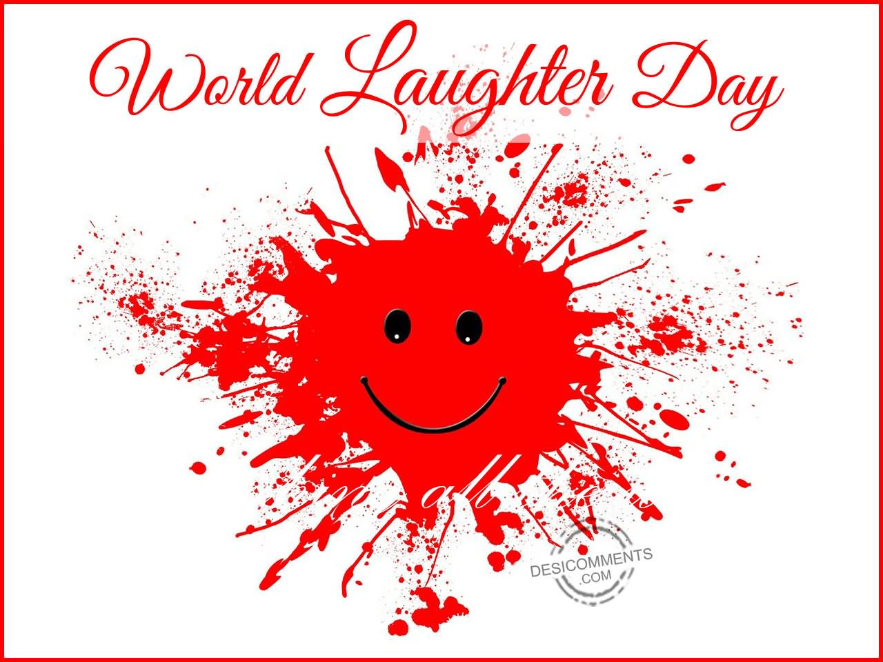 World Laughter Day Color Splash Smiley Picture