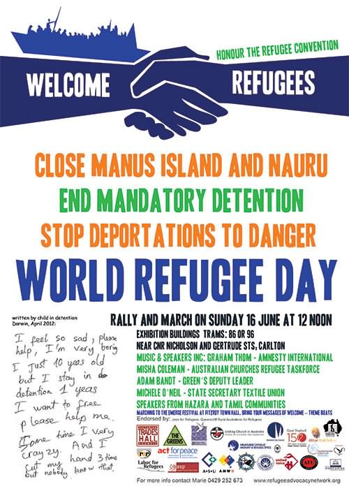 World Refugee Day Rally Invitation Picture