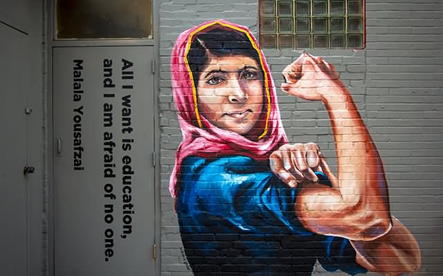 Malala Street Art Happy Malala Day