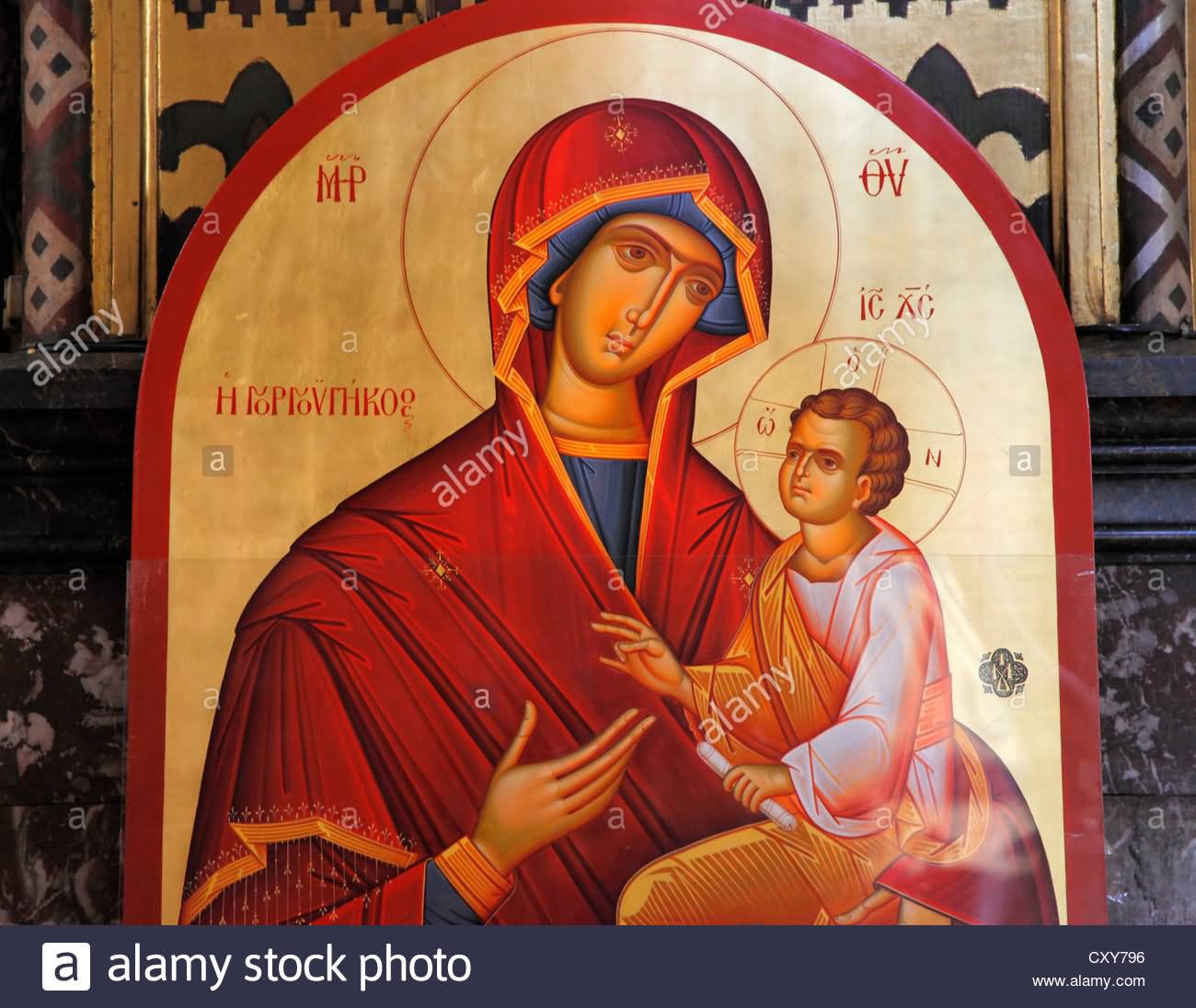 Beautiful Painting Of Virgin Mary And Jesus Christ Inside The St Volodymyr's Cathedral