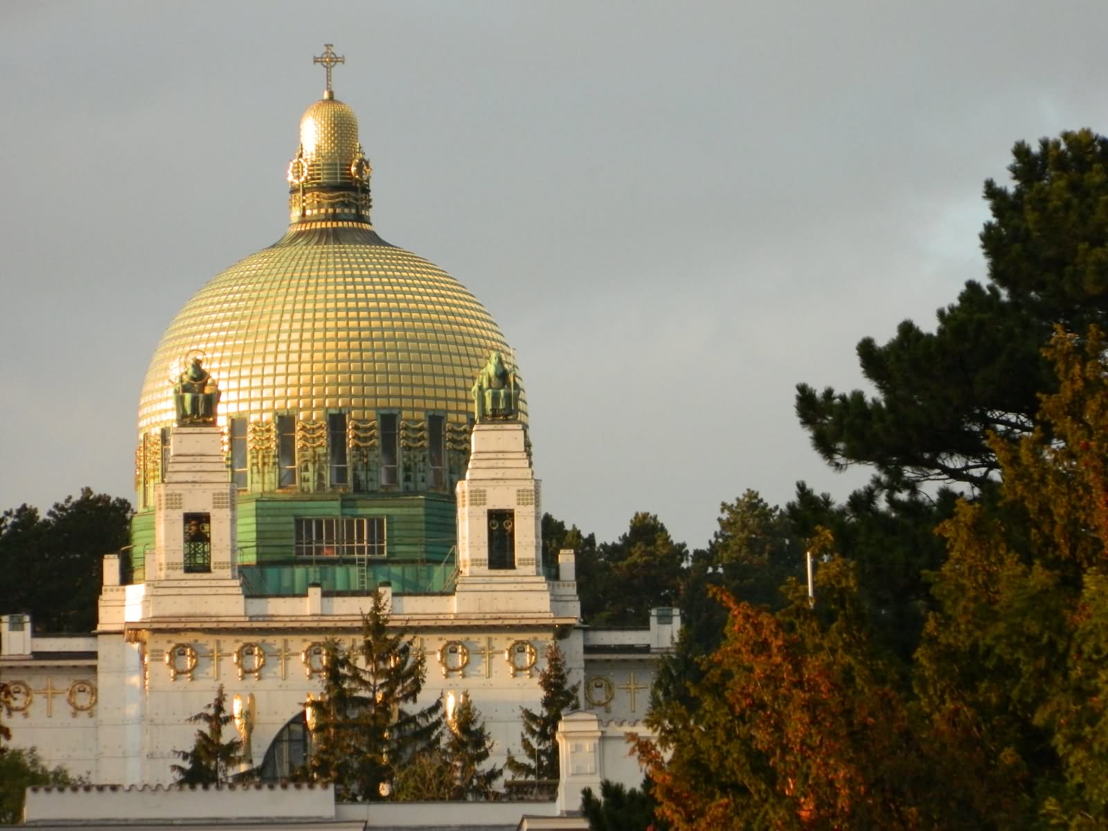 Beautiful View Of The Kirche am Steinhof During Sunset Picture