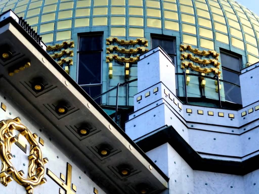 Closeup Of The Architecture On The Dome Of Kirche am Steinhof