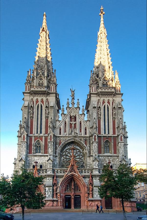 Front View Image Of The St. Nicholas Roman Catholic Cathedral In Kiev