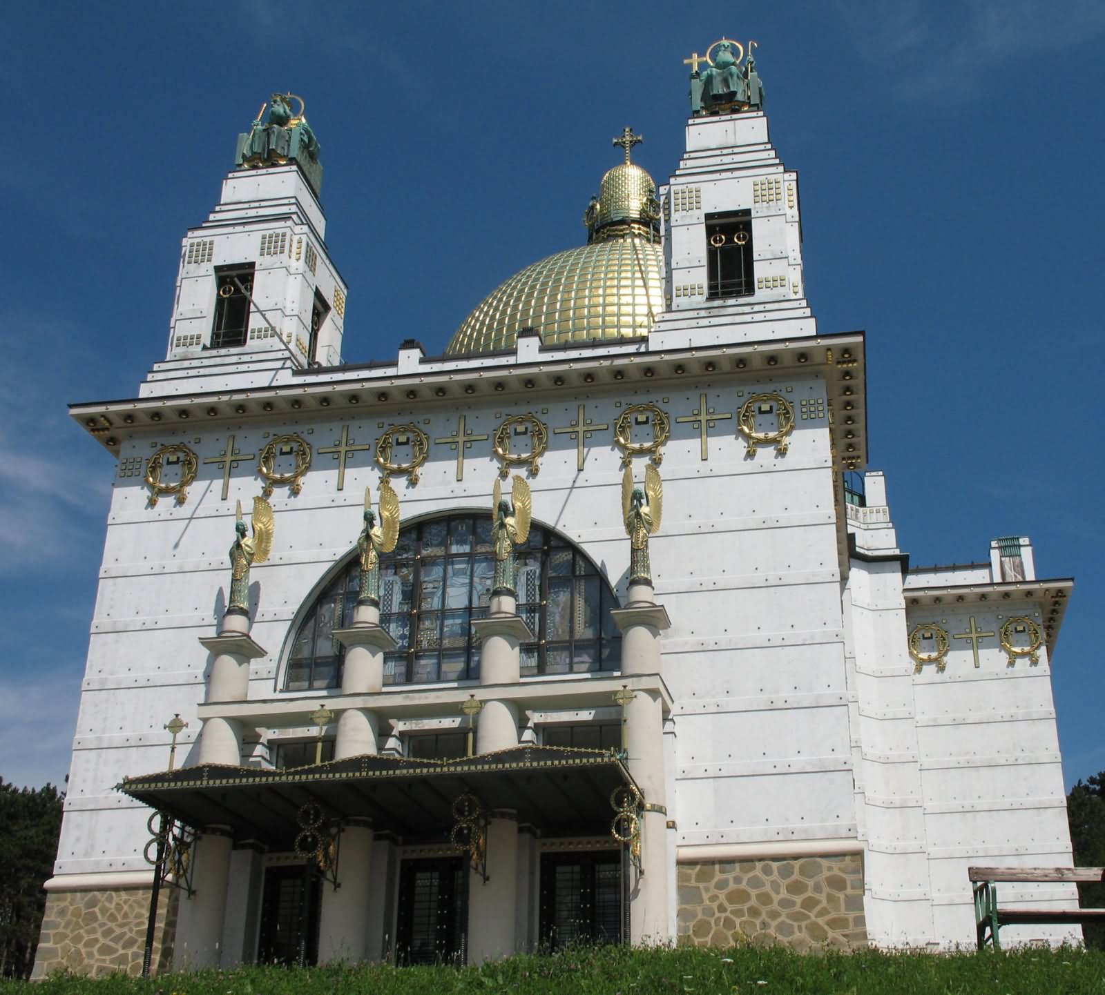 Front View Of Kirche am Steinhof In Veinna