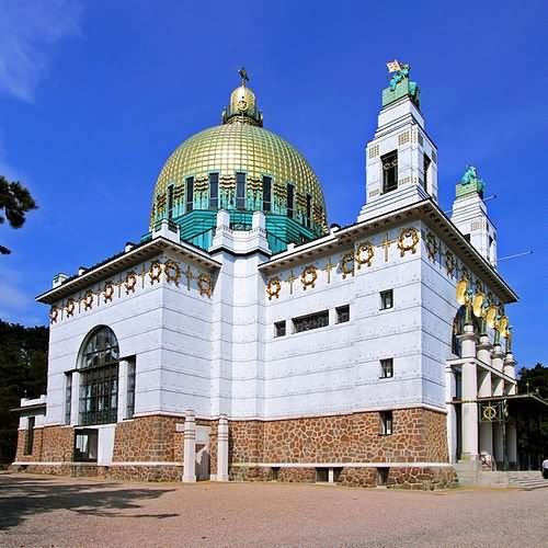 Side Image Of The Steinhof Church In Vienna