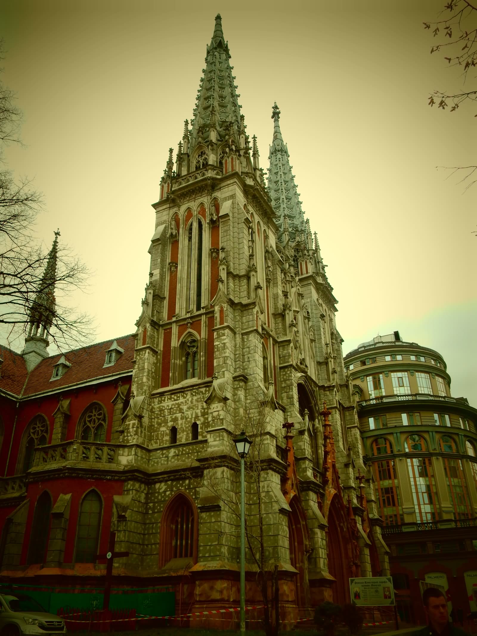 St. Nicholas Roman Catholic Cathedral Side View During Sunset