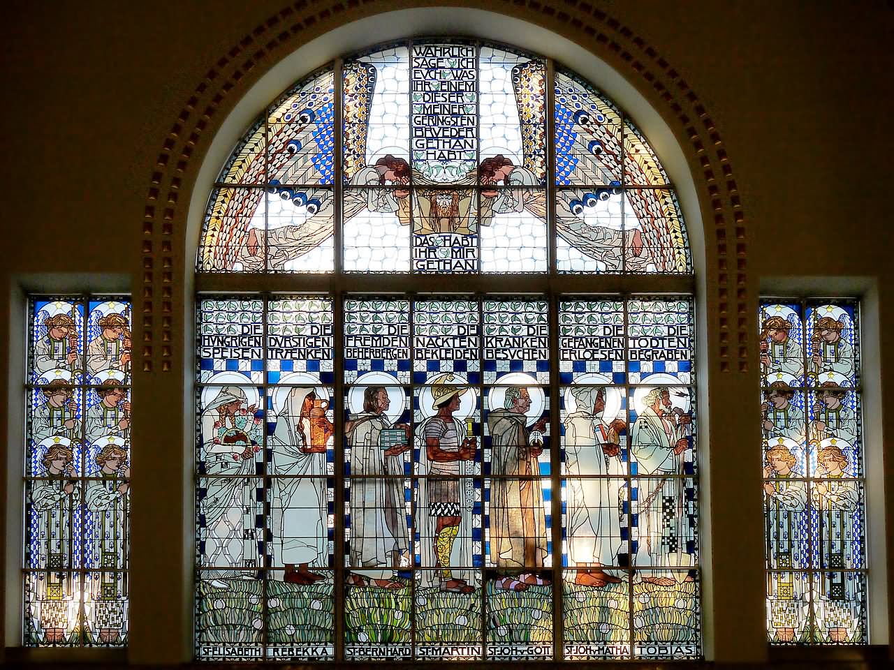 Stained Glass Window In The Steinhof Church