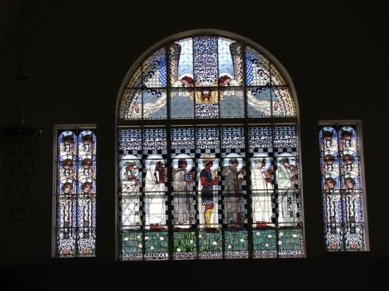 Stained Glass Window Inside The Kirche am Steinhof