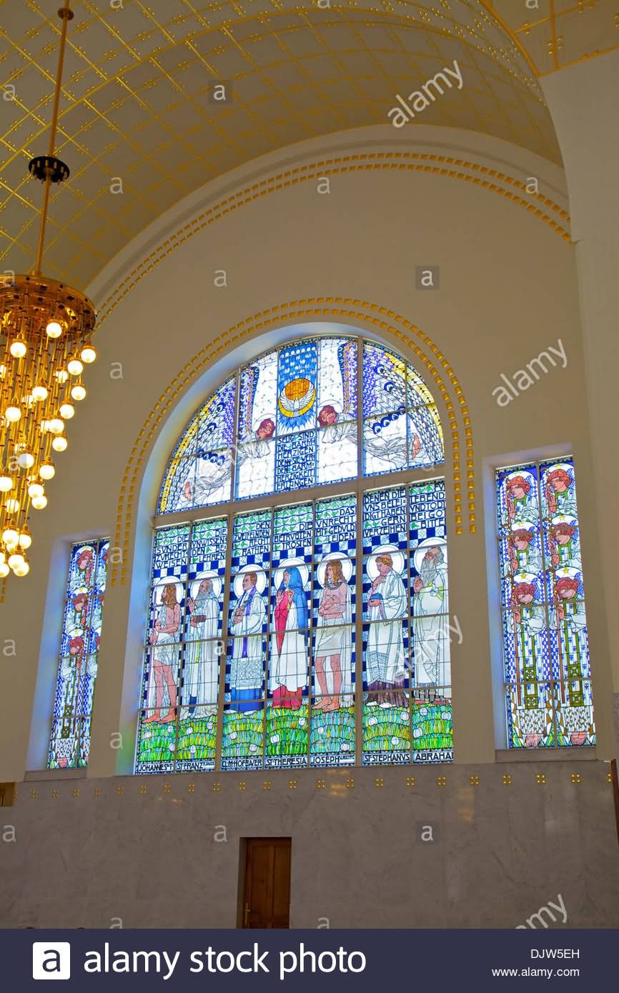 Stained Glass Window Inside The Kirche am Steinhof