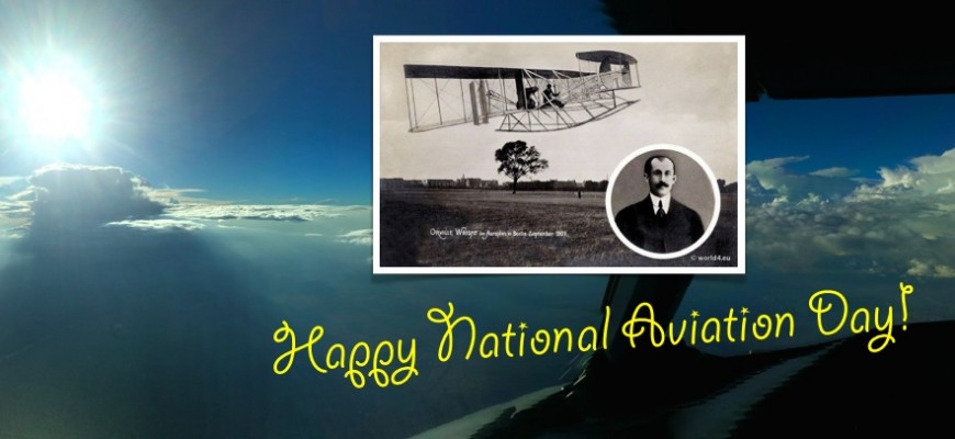 Happy National Aviation Day Banner Image