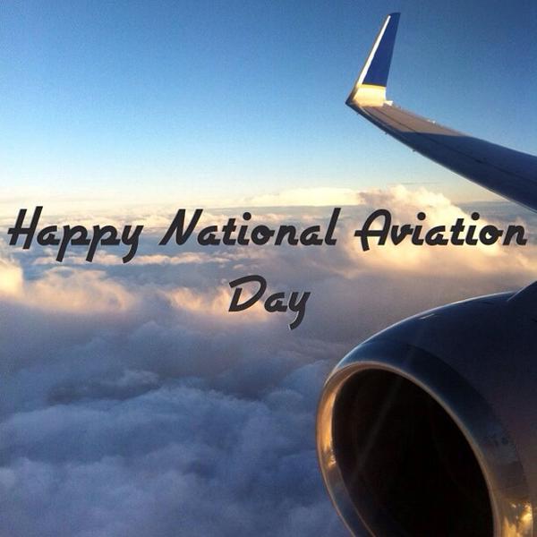 Happy National Aviation Day View From Plane Picture