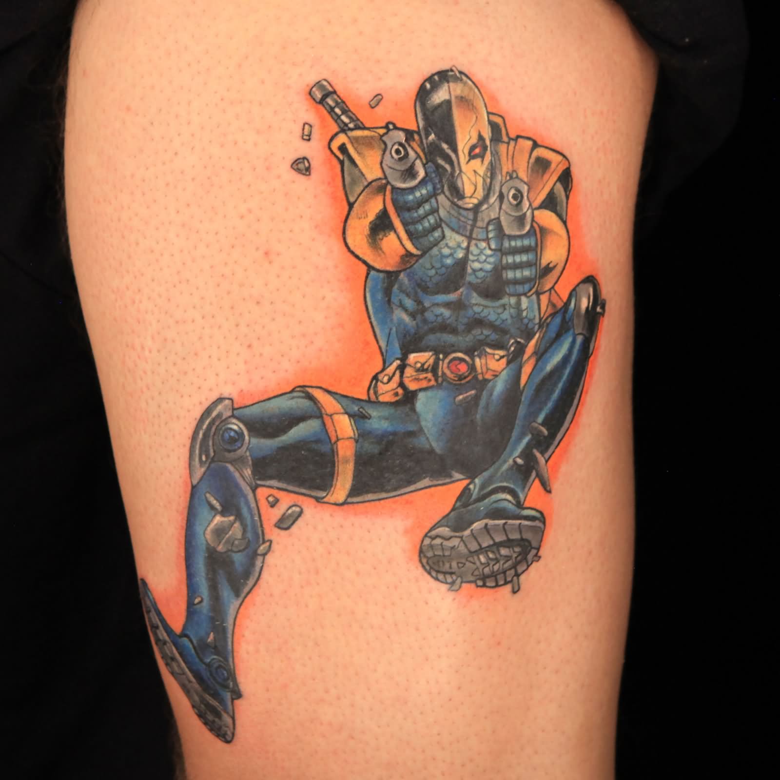 Amazing Deathstroke Tattoo Design For Sleeve