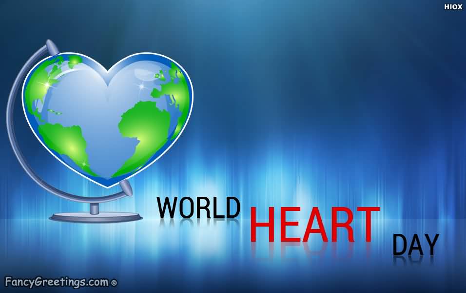 World Heart Day Heart Globe Greeting Card