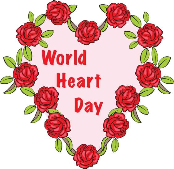 World Heart Day Heart Of Flowers Clipart Image