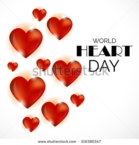 World Heart Day Hearts Picture Greeting Card