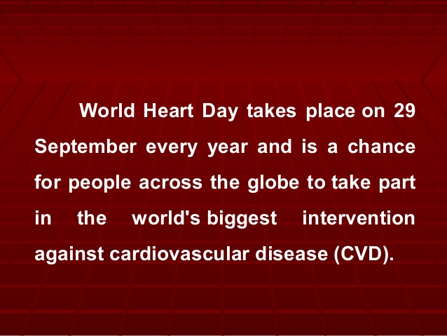 World Heart Day Takes Place On 29 September Every Year