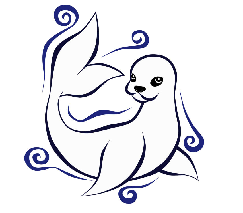 Outline Seal Tattoo Design Idea by Animepegasus