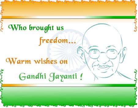 Who Brought Us Freedom Warm Wishes On Gandhi Jayanti